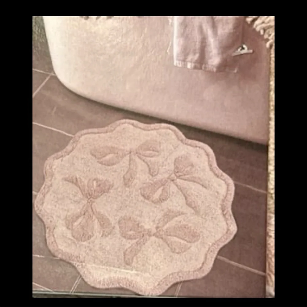 Pink Bow Bath Mat